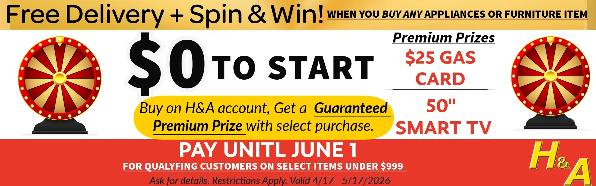 Spin & Win Sales Event